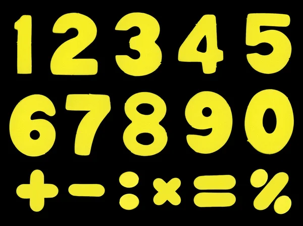 Números y símbolos de operaciones matemáticas —  Fotos de Stock