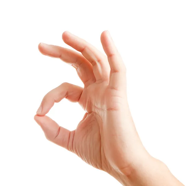 A mão do homem mostrando OK — Fotografia de Stock