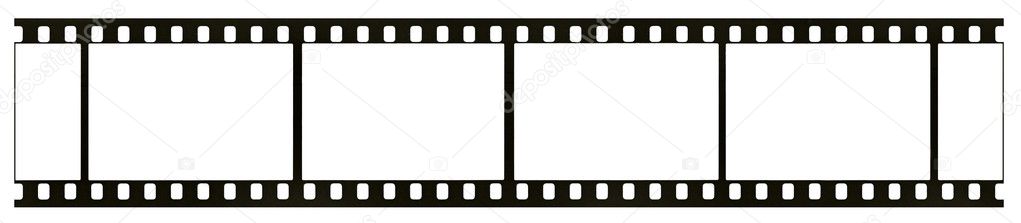 Blank black-and-white negative film frame