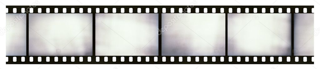 Blank light leaked 35mm black-and-white negative film frame