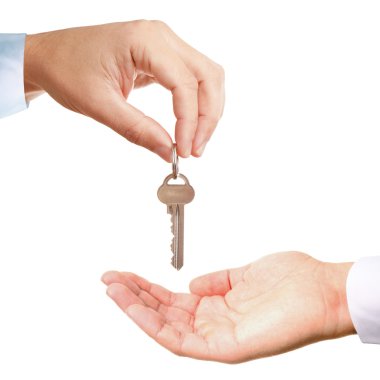 Hand, holding modern key clipart