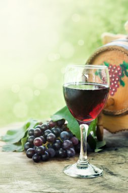 Glass of red wine clipart