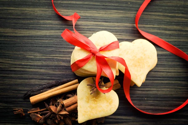 Valentine srdce cookies — Stock fotografie