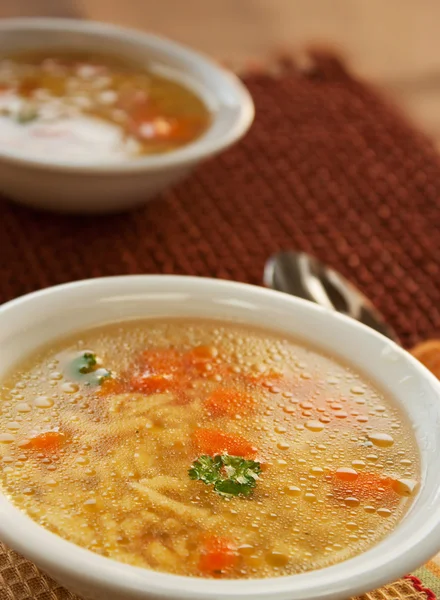 Clear vegetable soup — Stock Photo, Image