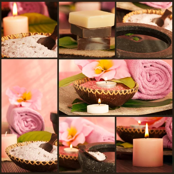 Collage de productos de spa —  Fotos de Stock