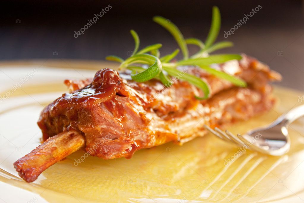 Veal ribs with sauce Stock Photo by ©mythja 6967039