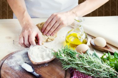 Dough preparation clipart