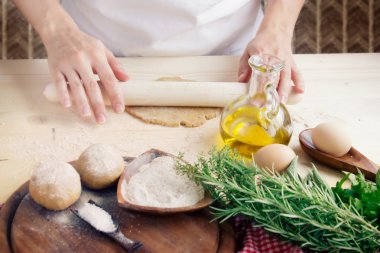 Dough preparation clipart