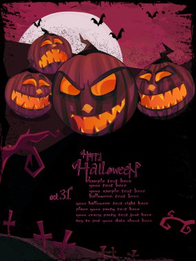 Halloween vector template clipart