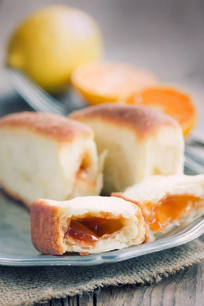 Delicious jam rolls — Stock Photo, Image