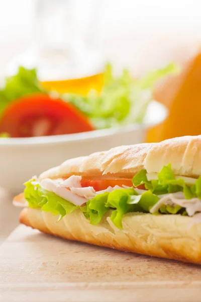 Sandviș cu șuncă și brânză — Fotografie, imagine de stoc
