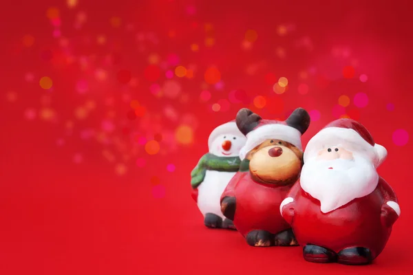 Santa, Rudolph and Snowman — Stock Photo, Image