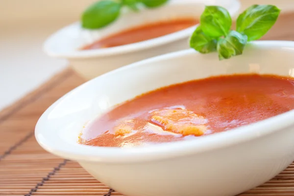 Delicious tomato soup — Stock Photo, Image