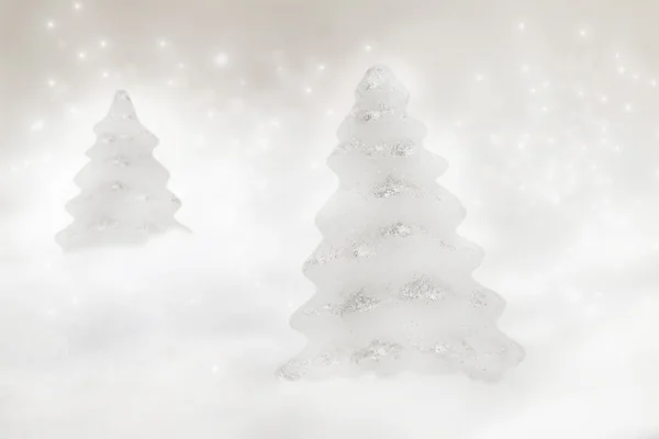 Zwei Weihnachtsbäume — Stockfoto