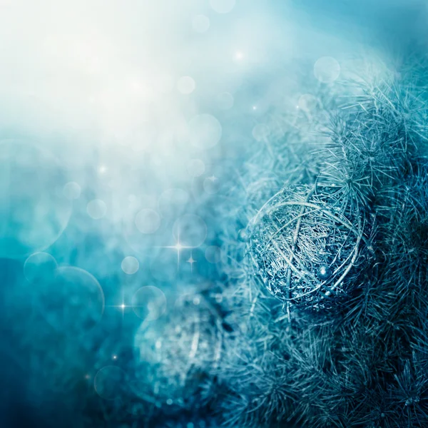 Bokeh winter Christmas holiday background — Stock Photo, Image