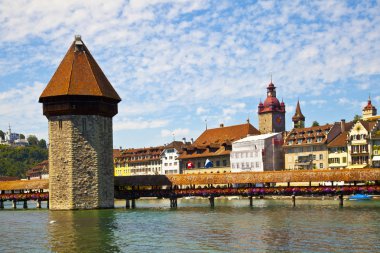 Chapel Bridge in Lucerne clipart