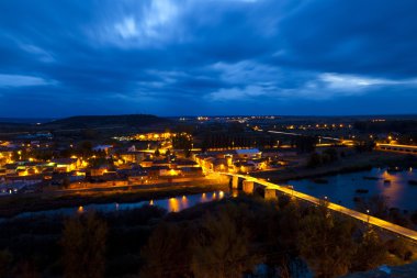 NIght at Ciudad Rodrigo, Salamanca, Spain clipart