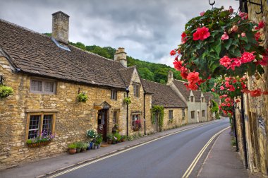 Cottages in Castle Combe, Cotswolds, UK clipart