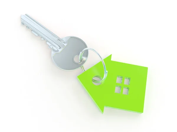 stock image Key with green house trinket