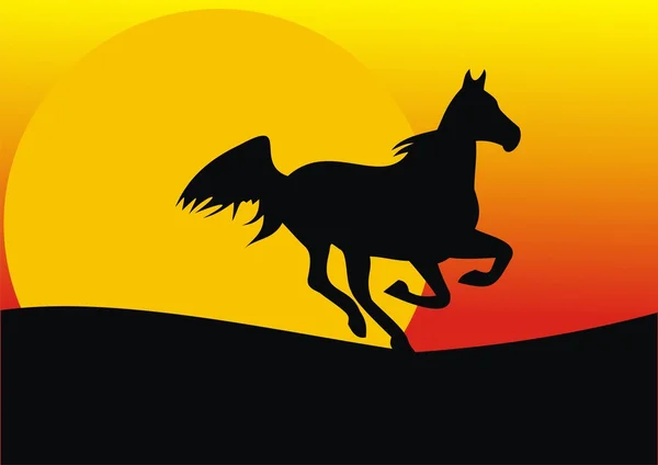 Cavalo rápido — Vetor de Stock