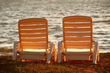 Beach chairs clipart