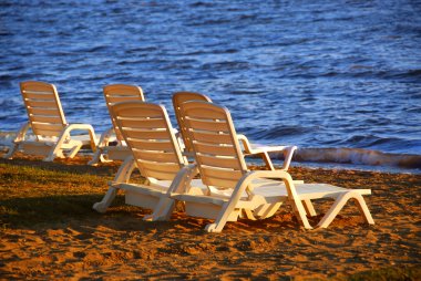 Beach chairs clipart