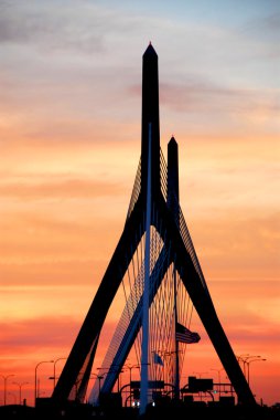 Zakim bridge Boston clipart