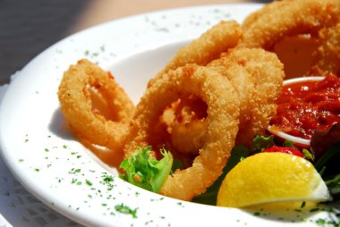 Fried calamari clipart