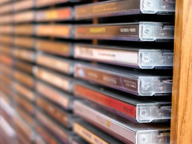 müzik cd yığını