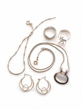 Silver jewelry clipart