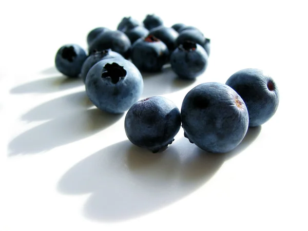 Blueberries macro on white — Stock Photo, Image