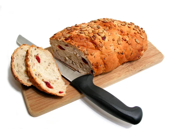 Chléb nůž deska — Stock fotografie
