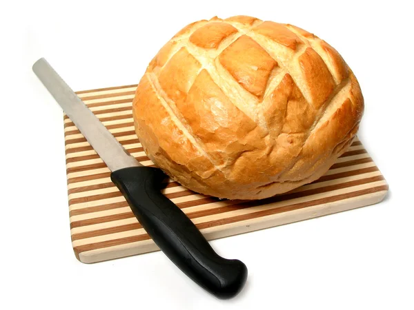 Bröd och kniv — Stockfoto
