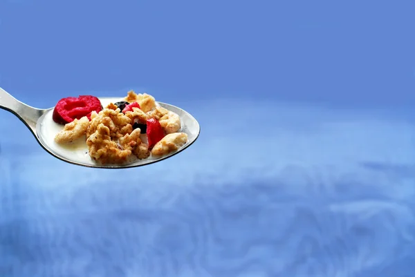 Spoon of cereal — Stock Photo, Image