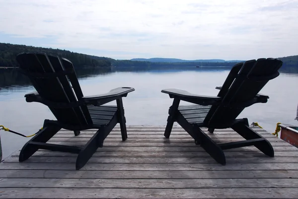 호수 의자 — 스톡 사진