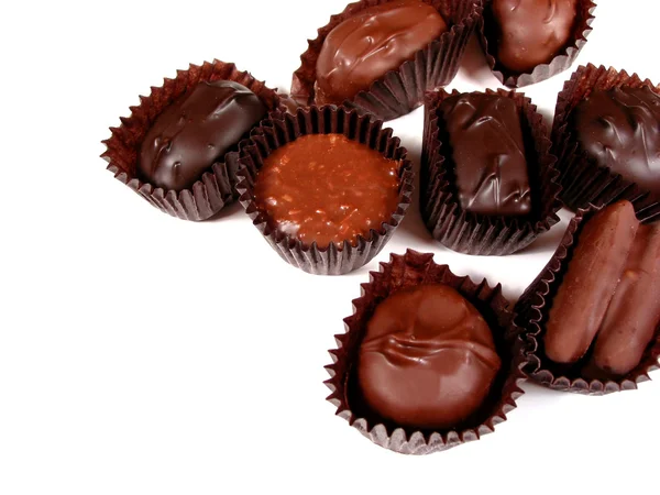 Cioccolatini su 8 bianco — Foto Stock