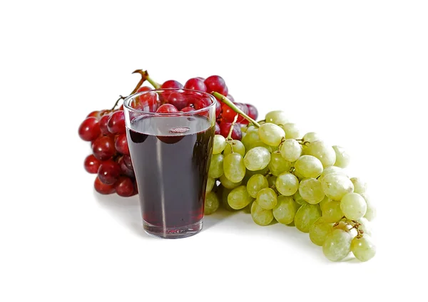 Виноград и сок — стоковое фото