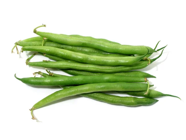 Green beans on white — Stock Photo, Image