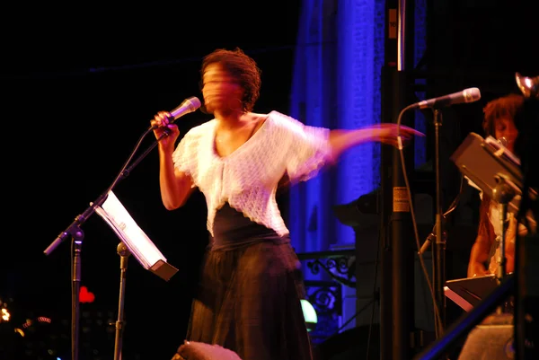 Cantora de jazz — Fotografia de Stock