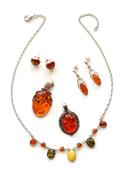 Amber jewelry — Stock Photo, Image