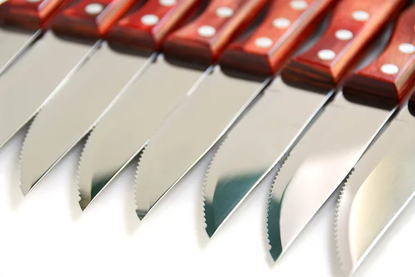 stock image Steak knives row