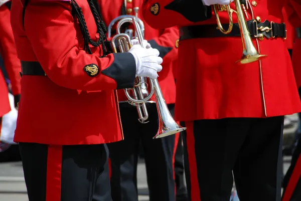 Marching band trumpet — Stock Photo, Image