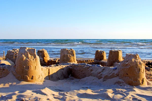 Песчаный замок — стоковое фото