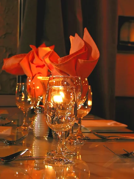 夕食のテーブルの設定 — ストック写真