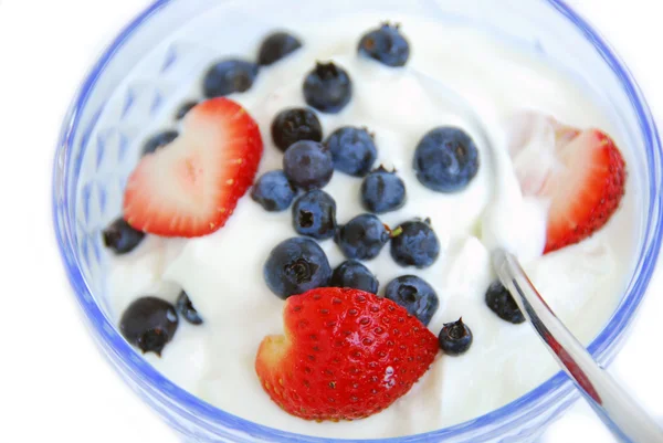 Yoghurt en bessen — Stockfoto
