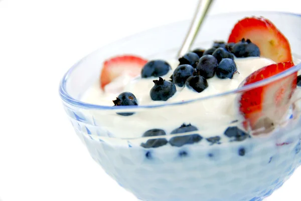 Jogurt i owoce — Zdjęcie stockowe