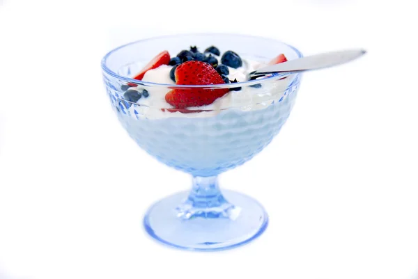Yoghurt en bessen — Stockfoto