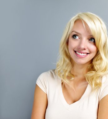 Smiling young woman portrait clipart