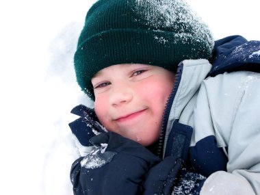 Child fun winter clipart