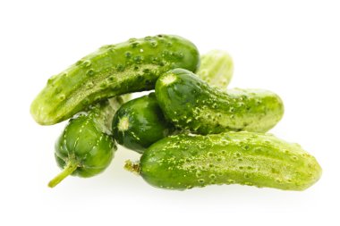 Cucumbers on white clipart